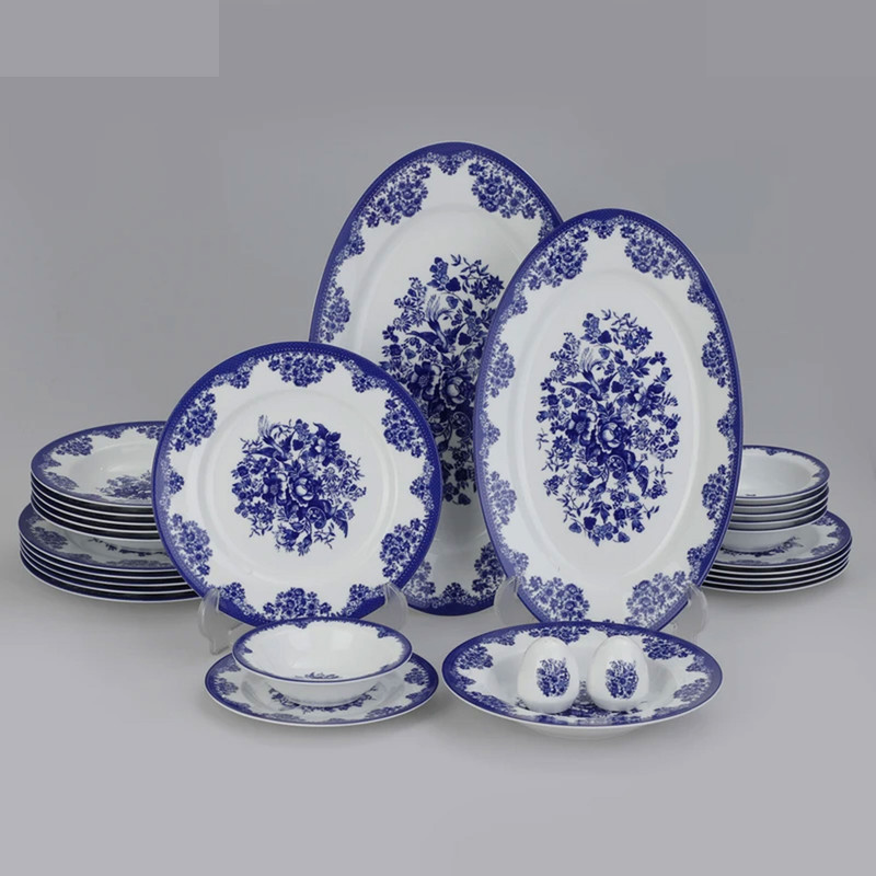 سرویس غذاخوری 28 پارچه چینی زرین ایران مدل ایتالیا اف فلورانس درجه یک