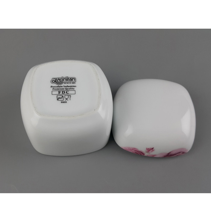 قندان چینی زرین ایران مدل رزفلاور