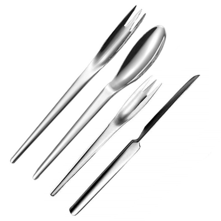 سرویس قاشق و چنگال 4 پارچه جی فی نی مدل 94 رژیمی مناسب 1 نفر