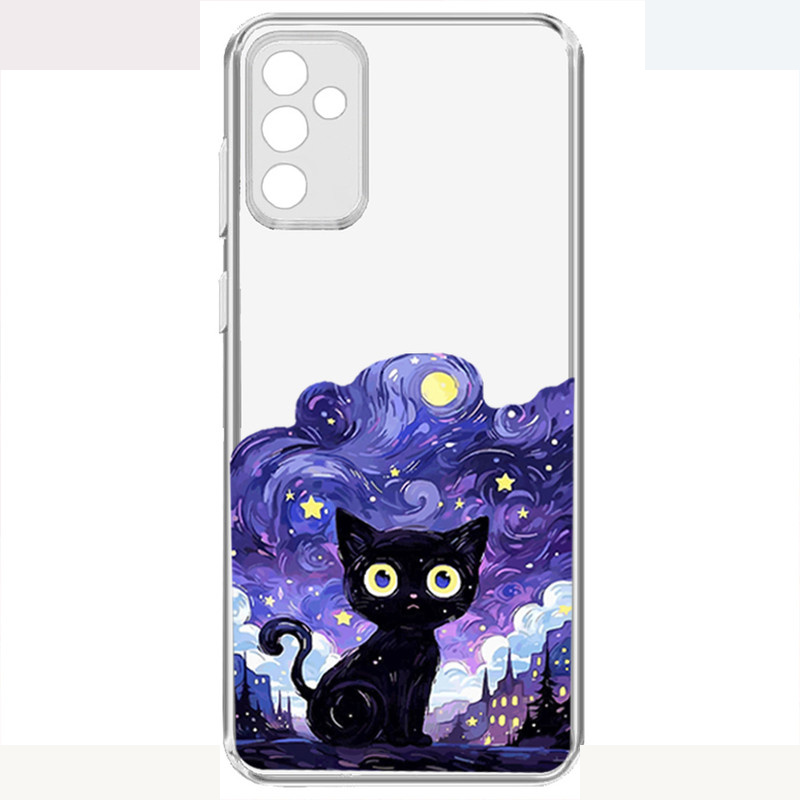 کاور طرح Purple Cat مناسب برای گوشی موبایل سامسونگ Galaxy A34