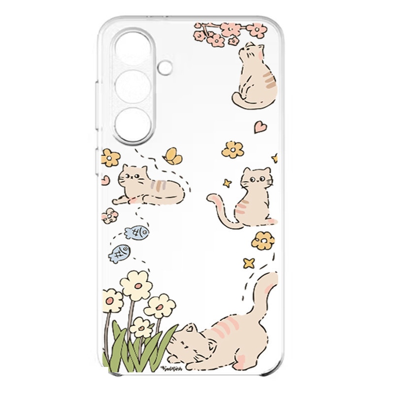 کاور طرح Cat & Flower مناسب برای گوشی موبایل سامسونگ Galaxy A56