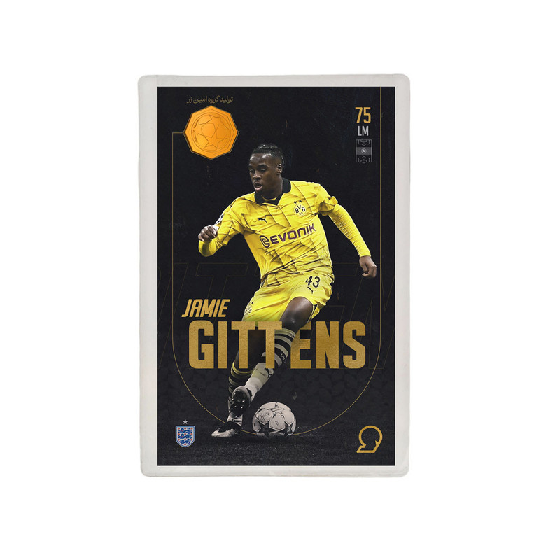 طلا گرمی 18 عیار مدوپد مدل GITTENS طرح فوتبالی 2025 کد SO10048