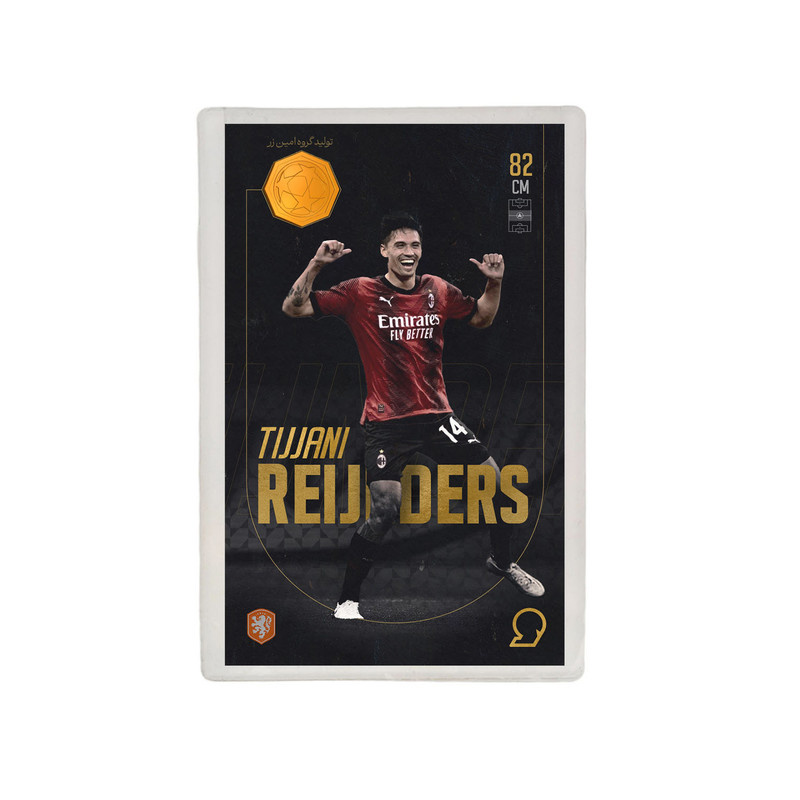 طلا گرمی 18 عیار مدوپد مدل REIJNDERS طرح فوتبالی 2025 کد SO10096