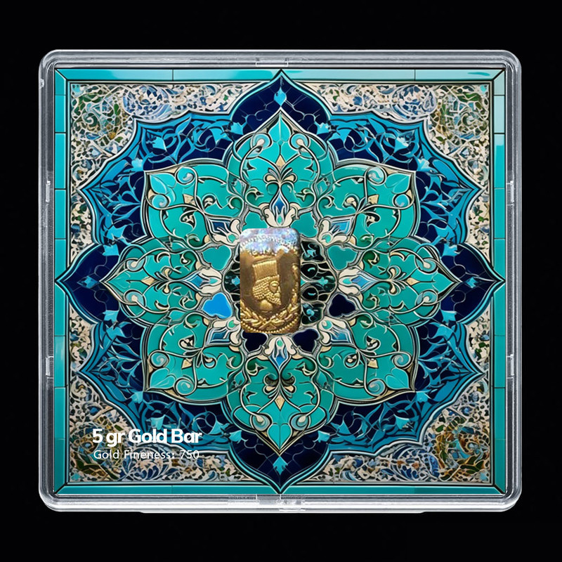 شمش طلا 18 عیار 100 سوت مدوپد مدل SG10087 شمش طلا 18 عیار 100 سوت مدوپد مدل SG10087
