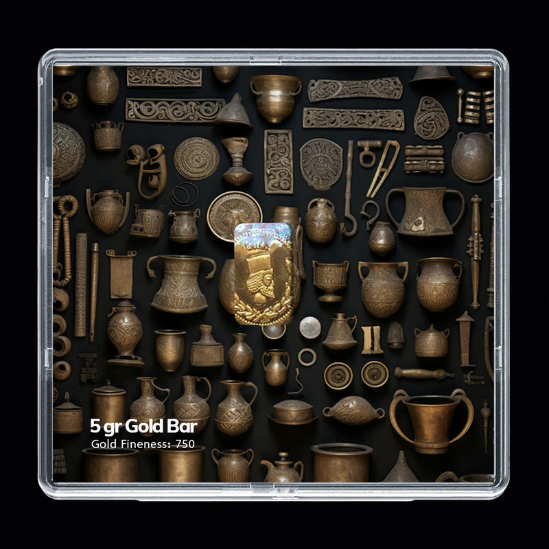 شمش طلا 18 عیار 100 سوت مدوپد مدل SG10097
