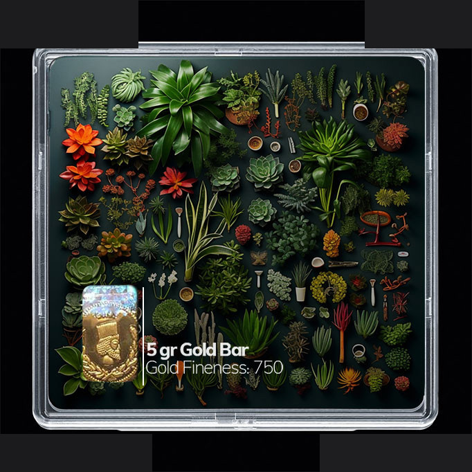 شمش طلا 18 عیار مدوپد مدل گل کد SG10546