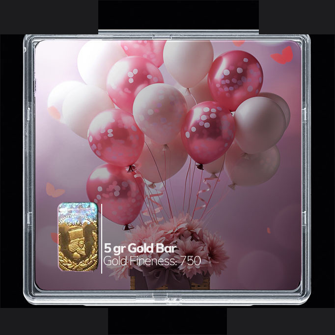 شمش طلا 18 عیار مدوپد مدل بادکنک کد SG10347