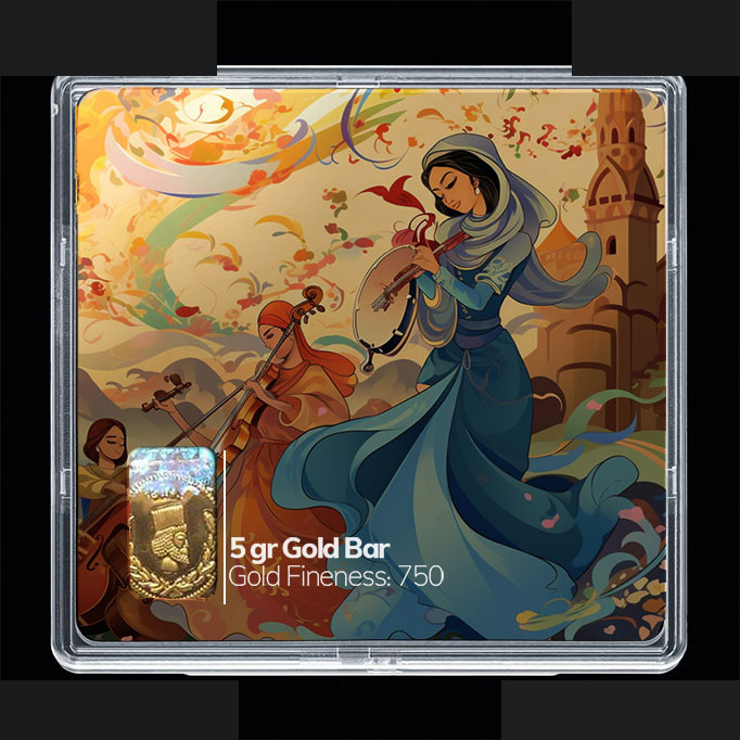 شمش طلا 18 عیار مدوپد مدل دختر کد SG10726