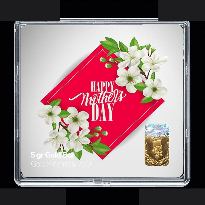 شمش طلا 18 عیار مدوپد مدل نوروز و سال نو کد SG11536