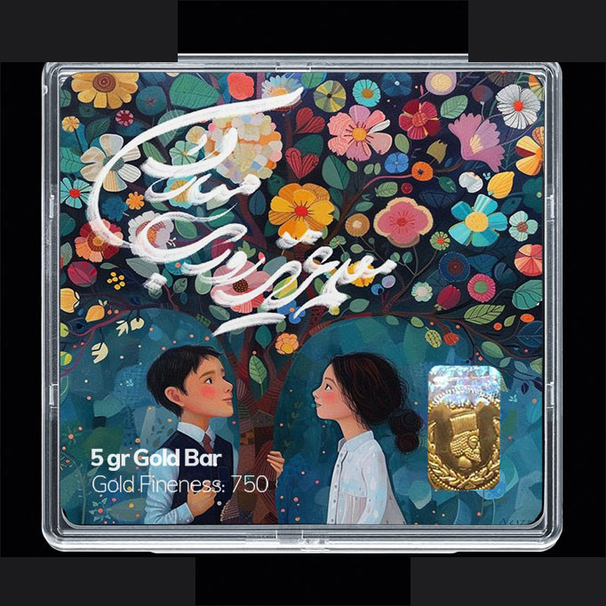 شمش طلا 18 عیار مدوپد مدل روز معلم کد SG11677