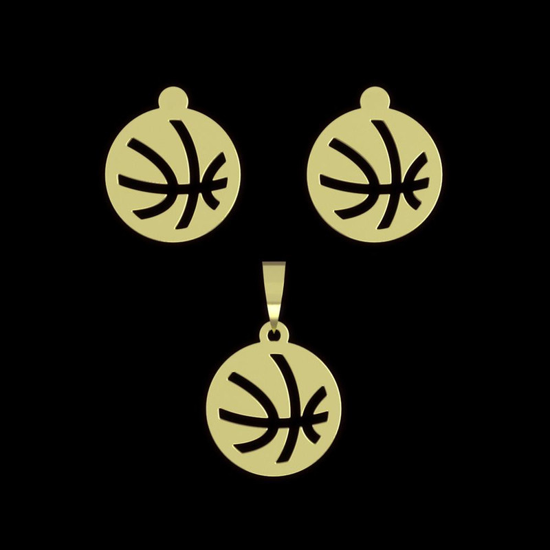 نیم ست طلا 18 عیار زنانه مدوپد مدل توپ کد NA12276