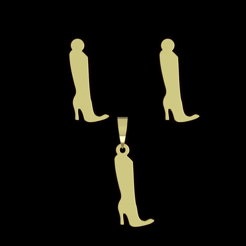 نیم ست طلا 18 عیار زنانه مدوپد مدل برت کد NA12322