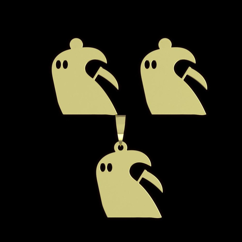 نیم ست طلا 18 عیار زنانه مدوپد مدل روح کد NA12488