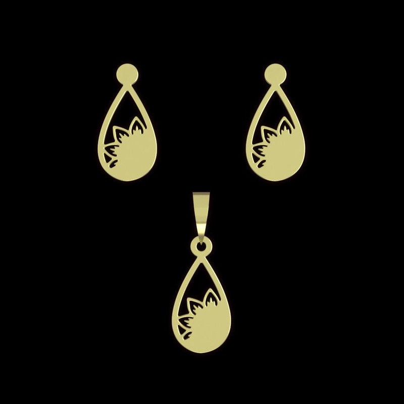 نیم ست طلا 18 عیار زنانه مدوپد مدل گل کد NA12661