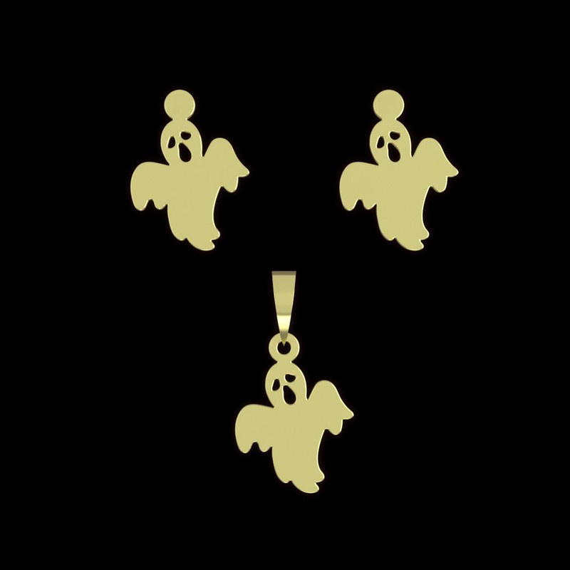 نیم ست طلا 18 عیار زنانه مدوپد مدل روح کد NA12929