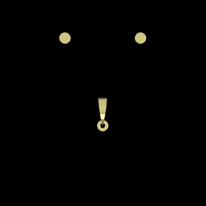 نیم ست طلا 18 عیار زنانه مدوپد مدل هندسی کد NA13012