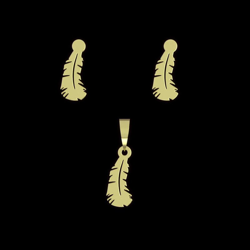 نیم ست طلا 18 عیار زنانه مدوپد مدل پر کد NA13468