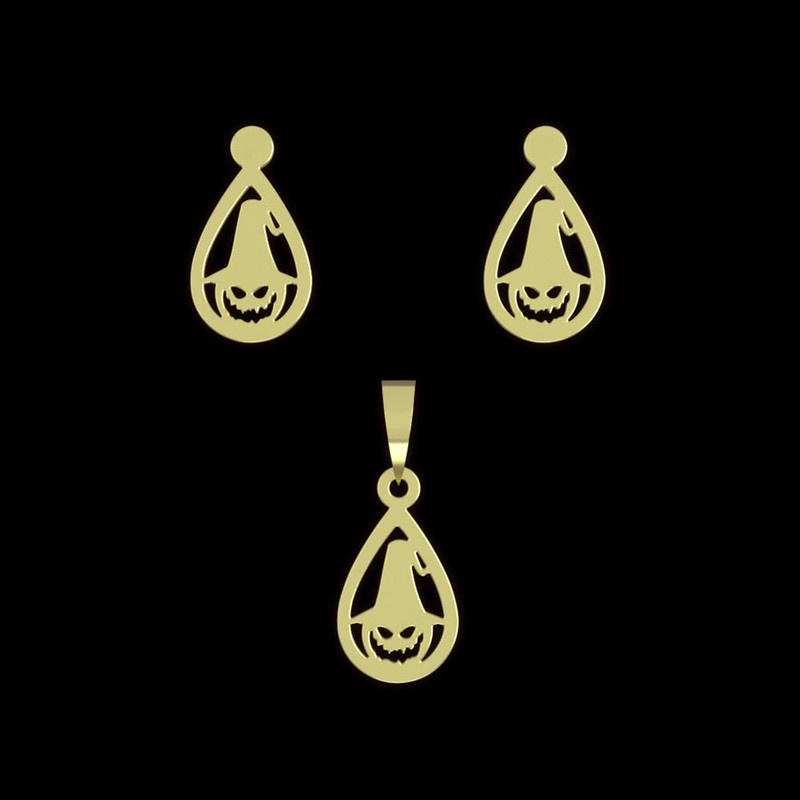 نیم ست طلا 18 عیار زنانه مدوپد مدل هالووین کد NA13779