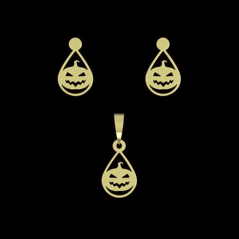 نیم ست طلا 18 عیار زنانه مدوپد مدل هالووین کد NA13951