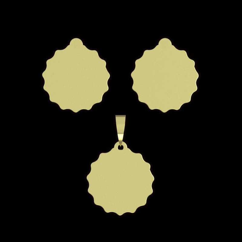 نیم ست طلا 18 عیار زنانه مدوپد مدل ستاره کد NA15625