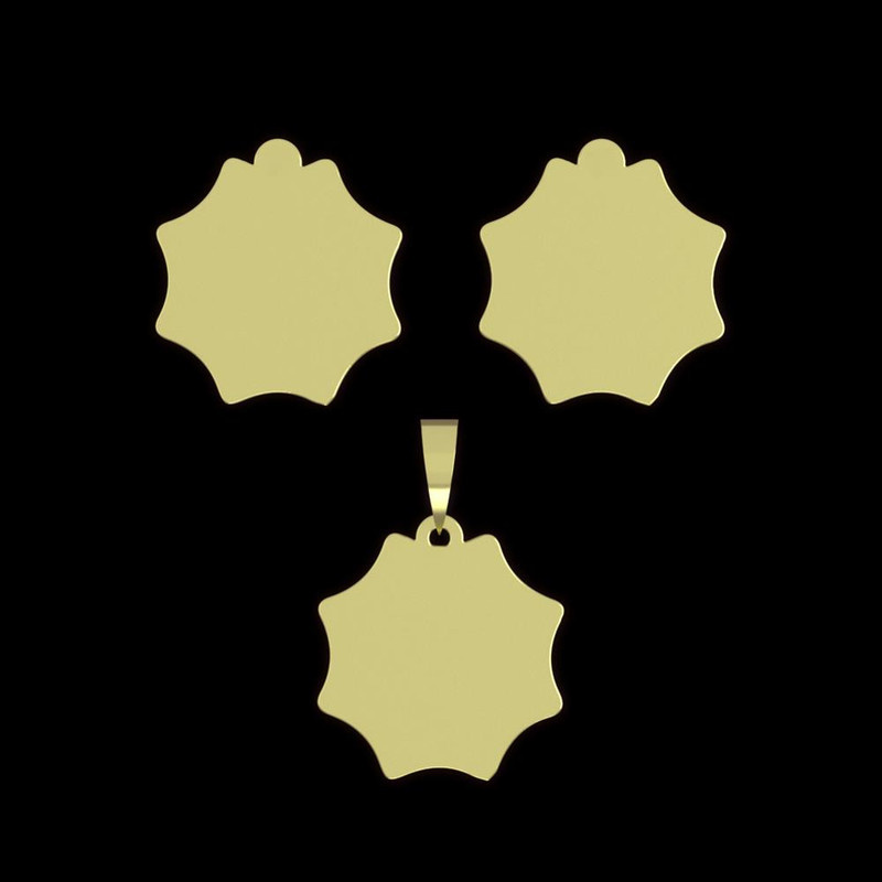 نیم ست طلا 18 عیار زنانه مدوپد مدل ستاره کد NA15629