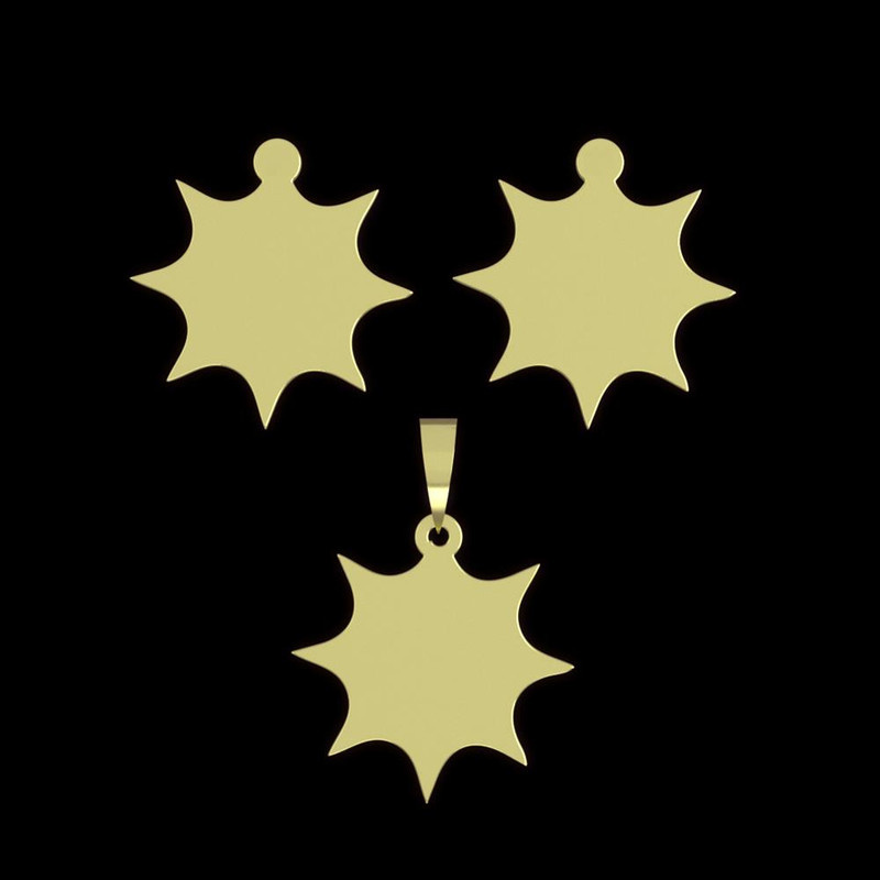 نیم ست طلا 18 عیار زنانه مدوپد مدل ستاره کد NA15640