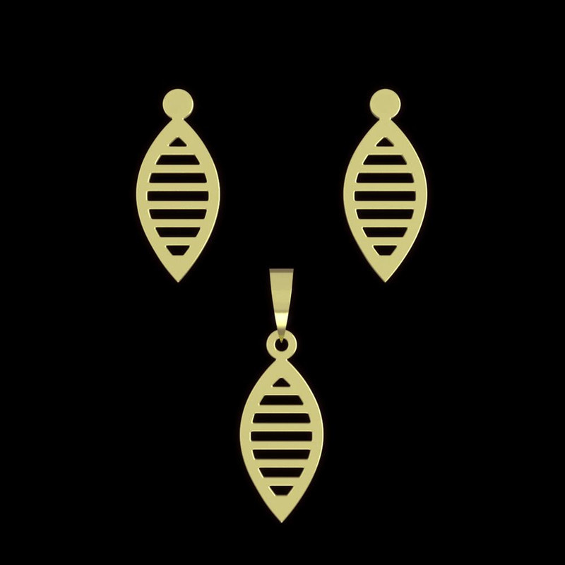 نیم ست طلا 18 عیار زنانه مدوپد مدل اشک کد NA11274