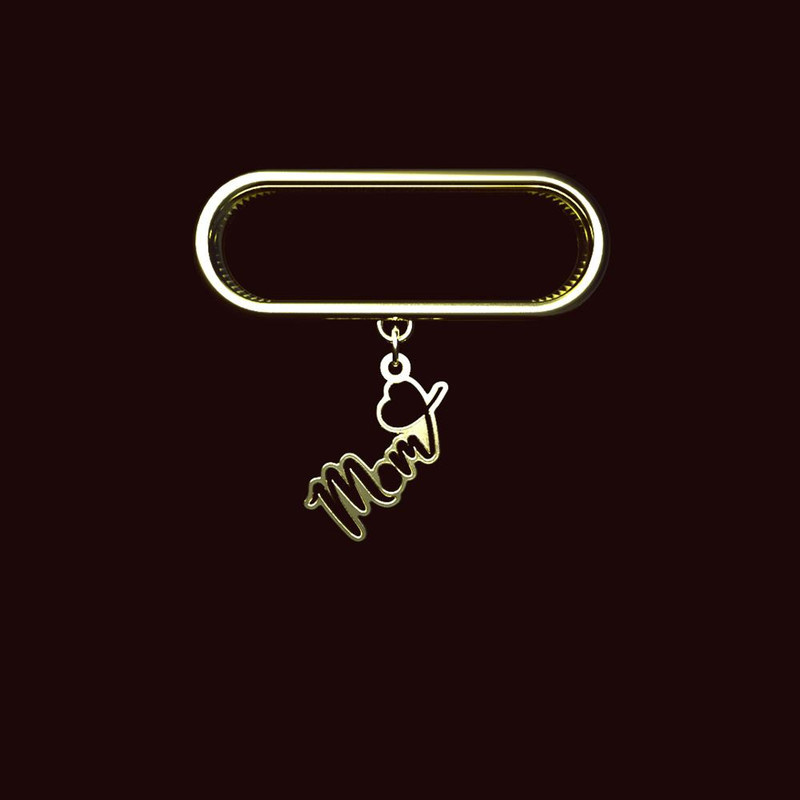 آویز ساعت طلا 18 عیار زنانه مدوپد مدل mom کد SM1-1022