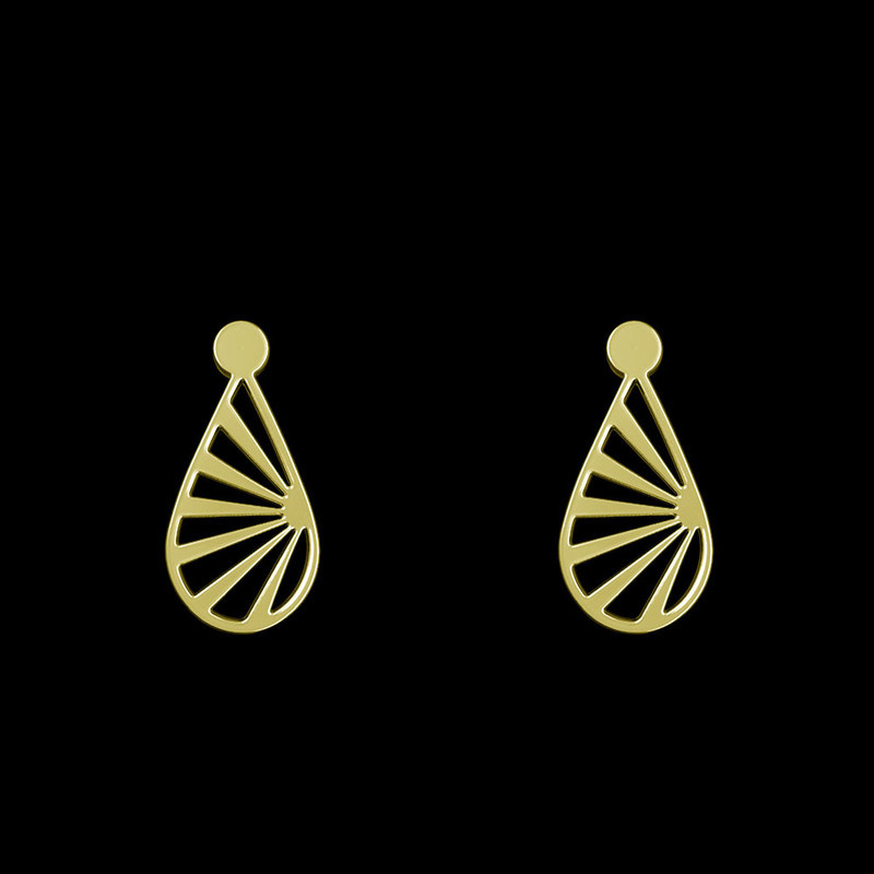 گوشواره طلا 18 عیار زنانه مدوپد مدل اشک کد GA1-10295