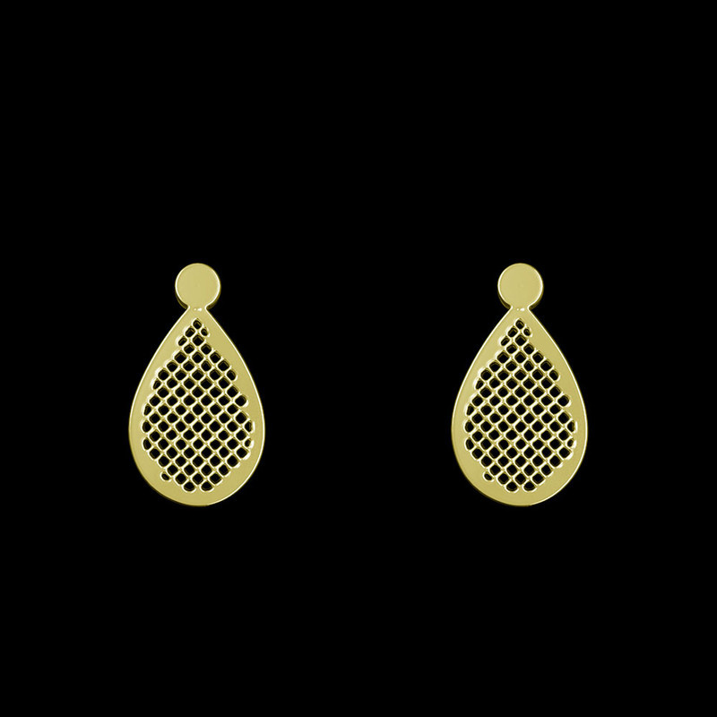 گوشواره طلا 18 عیار زنانه مدوپد مدل اشک کد GA1-10538