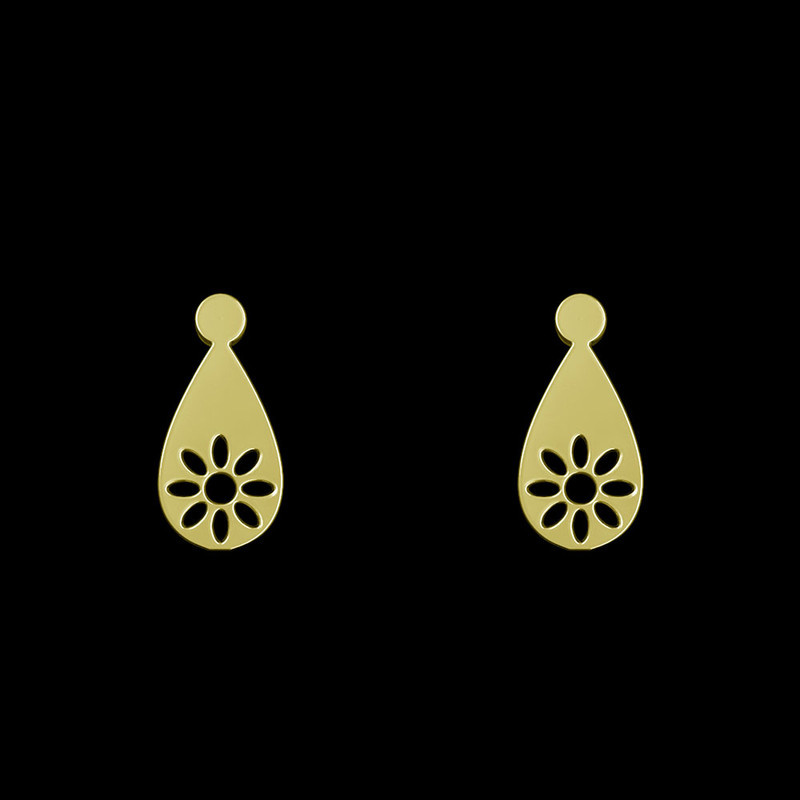 گوشواره طلا 18 عیار زنانه مدوپد مدل خورشید کد GA1-10733