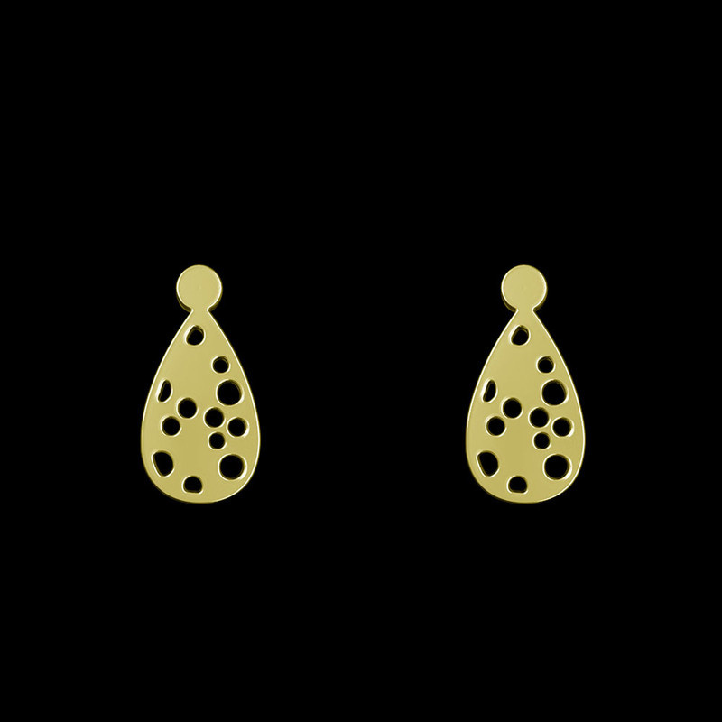 گوشواره طلا 18 عیار زنانه مدوپد مدل اشک کد GA1-10741