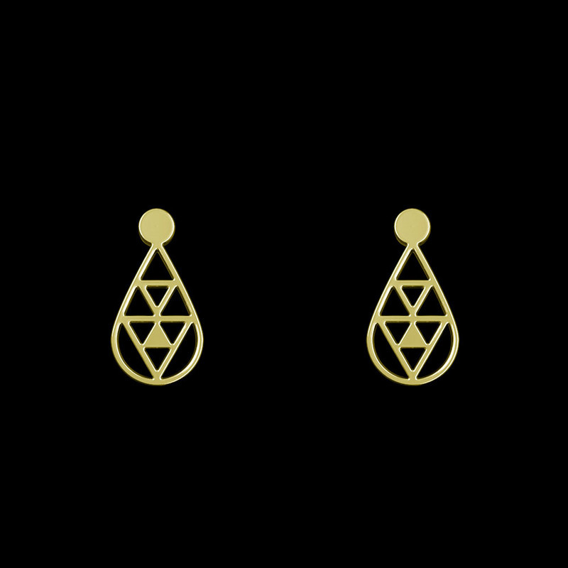 گوشواره طلا 18 عیار زنانه مدوپد مدل اشک کد GA1-10874