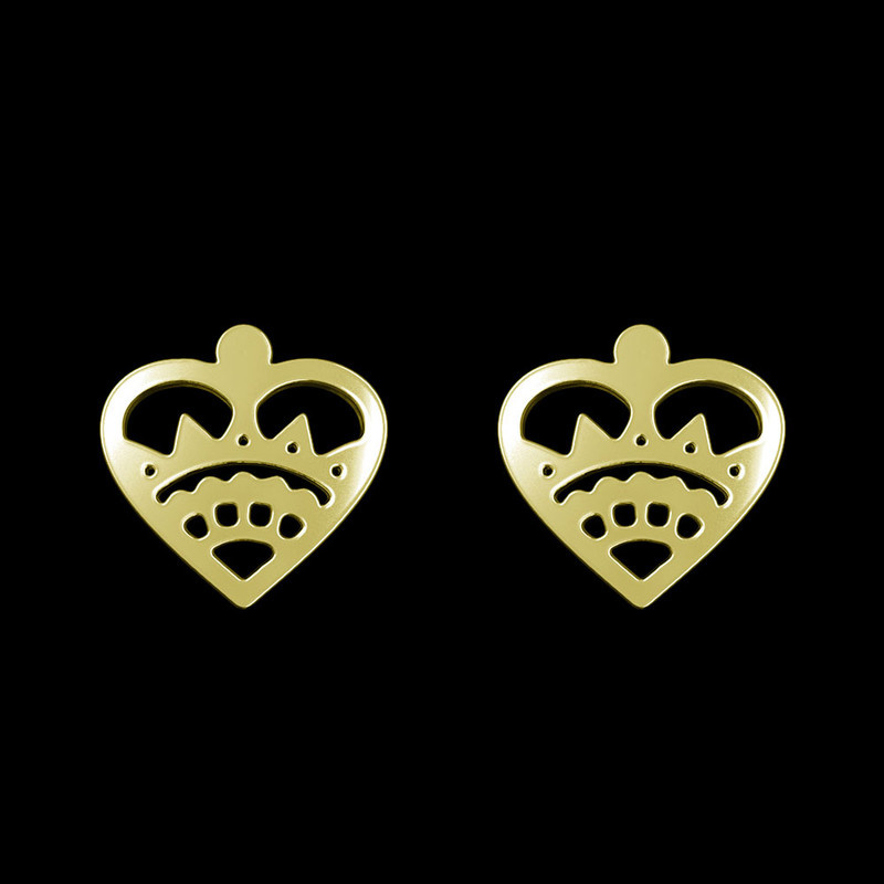 گوشواره طلا 18 عیار زنانه مدوپد مدل قلب کد GA1-11061