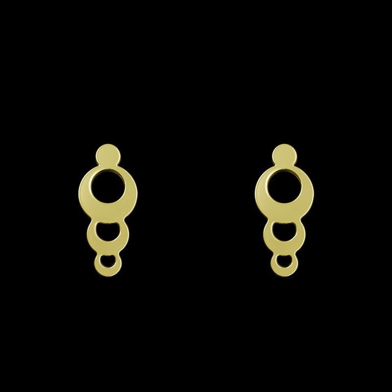 گوشواره طلا 18 عیار زنانه مدوپد مدل حلقه کد GA1-11086