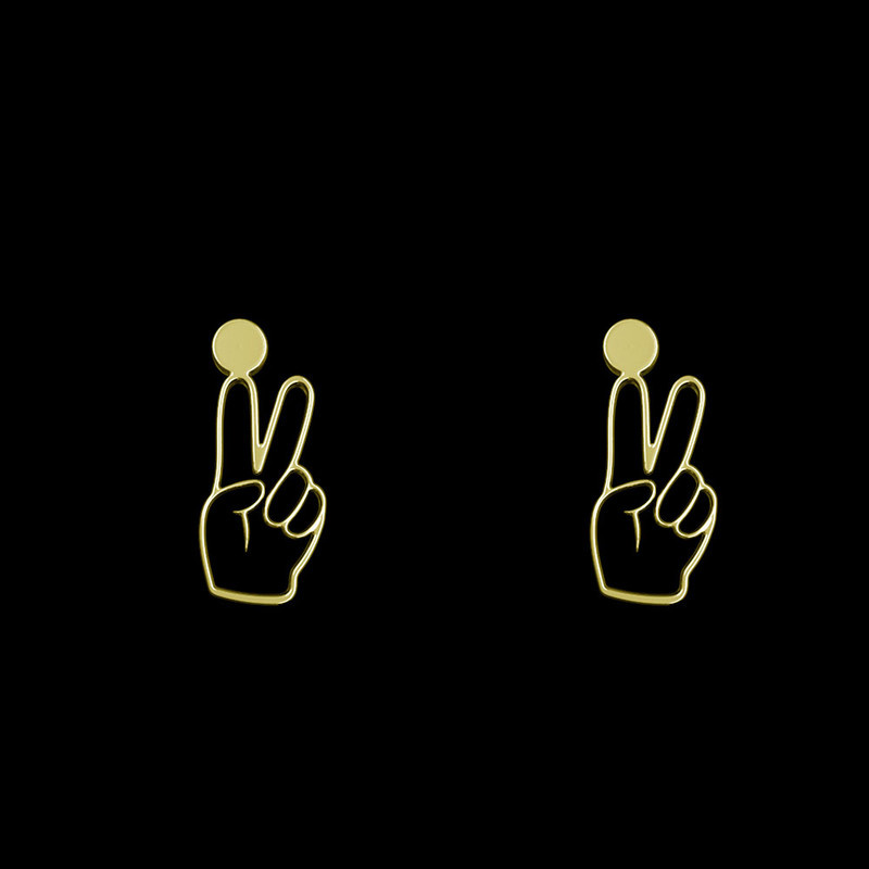 گوشواره طلا 18 عیار زنانه مدوپد مدل ویکتوری کد GA1-11219