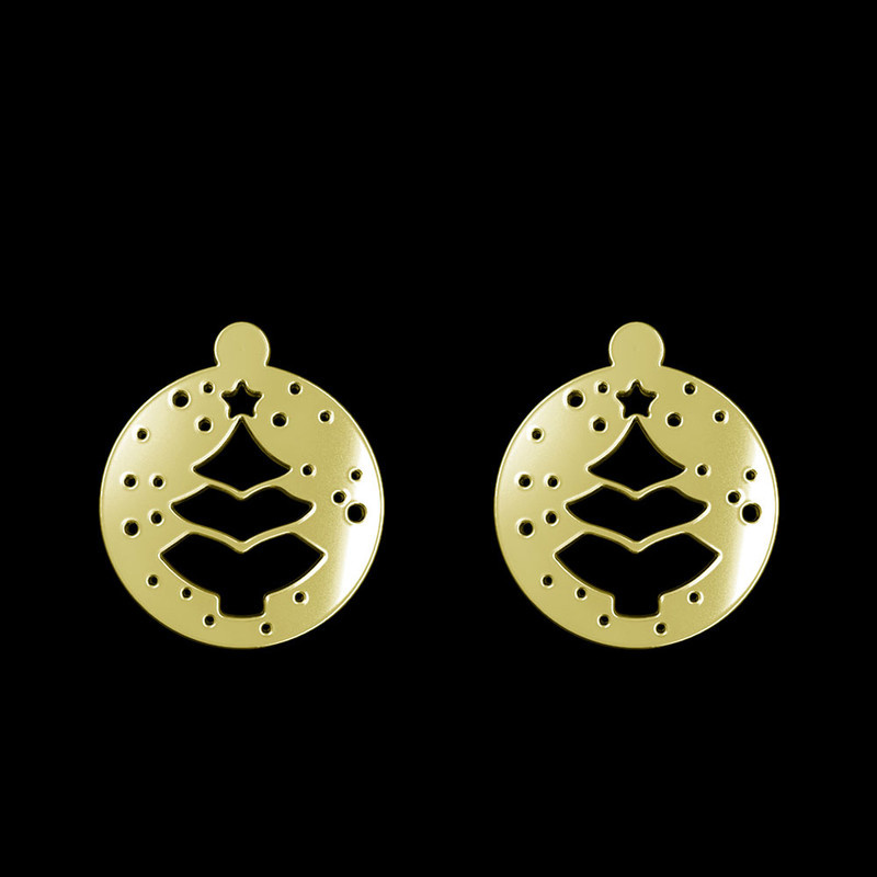 گوشواره طلا 18 عیار زنانه مدوپد مدل درخت کد GA1-11454