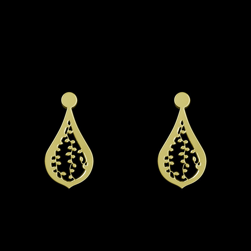 گوشواره طلا 18 عیار زنانه مدوپد مدل اشک کد GA1-11489