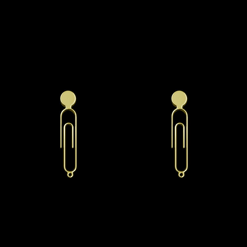 گوشواره طلا 18 عیار زنانه مدوپد مدل کلیپس کد GA1-11503