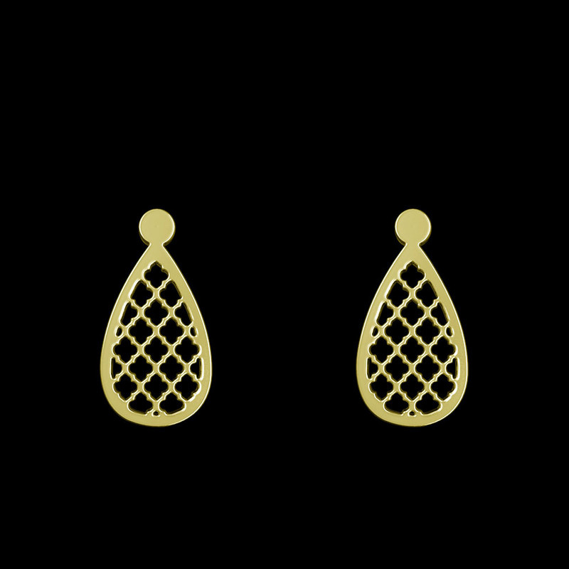 گوشواره طلا 18 عیار زنانه مدوپد مدل اشک کد GA1-11536