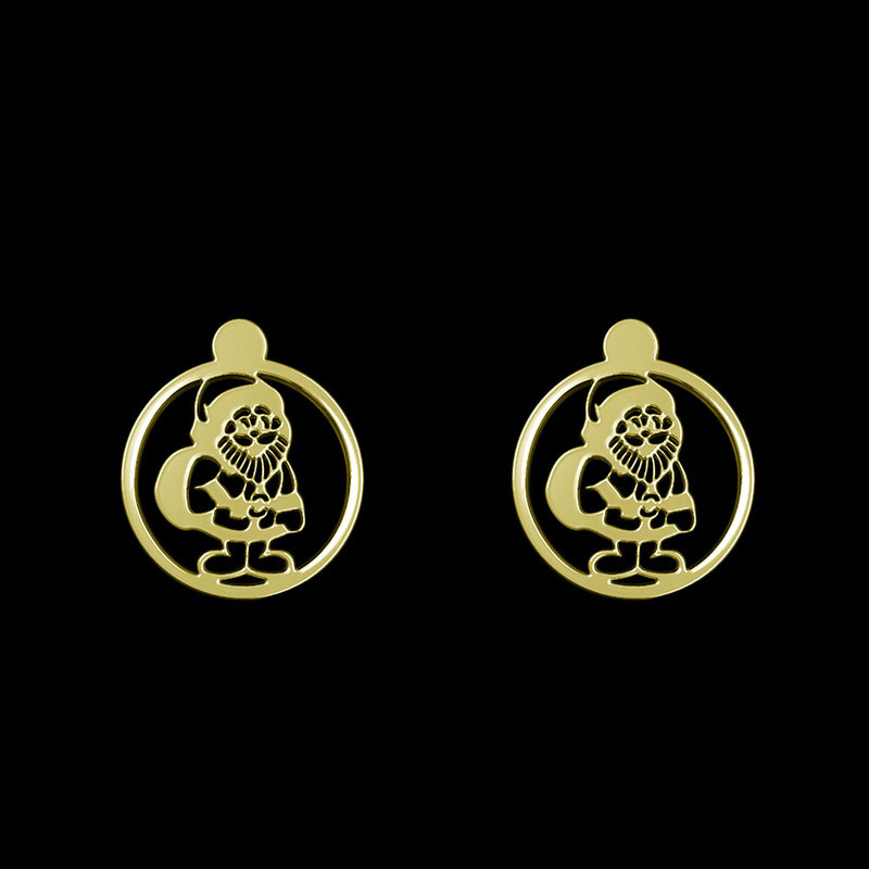 گوشواره طلا 18 عیار زنانه مدوپد مدل بابانوئل کد GA1-11544