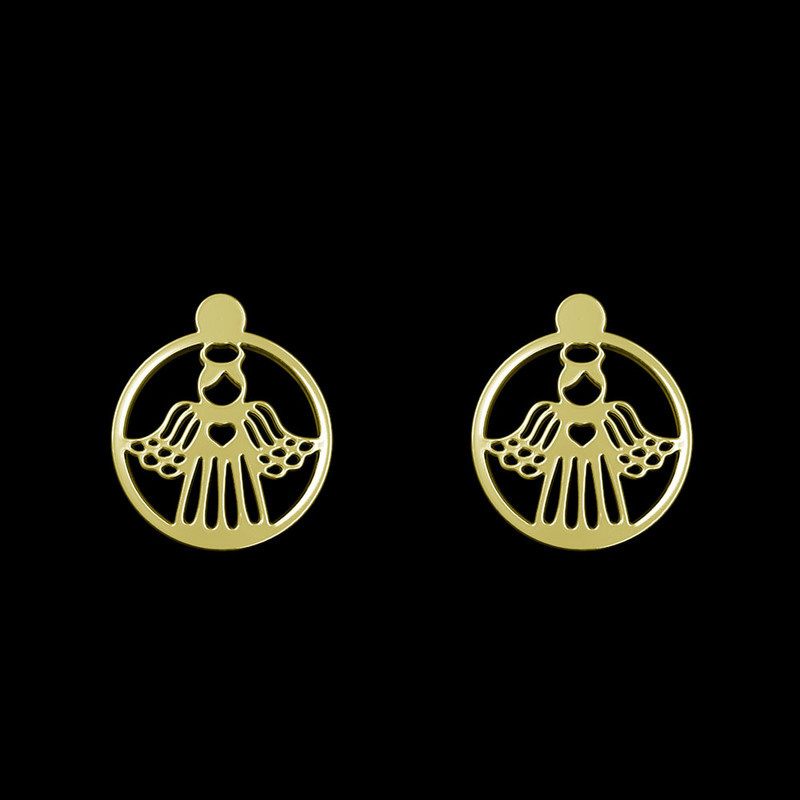 گوشواره طلا 18 عیار زنانه مدوپد مدل فرشته کد GA1-11578