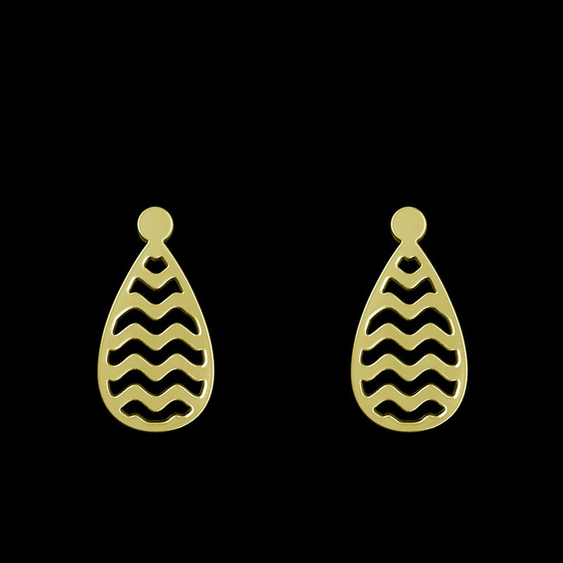 گوشواره طلا 18 عیار زنانه مدوپد مدل اشک کد GA1-11586