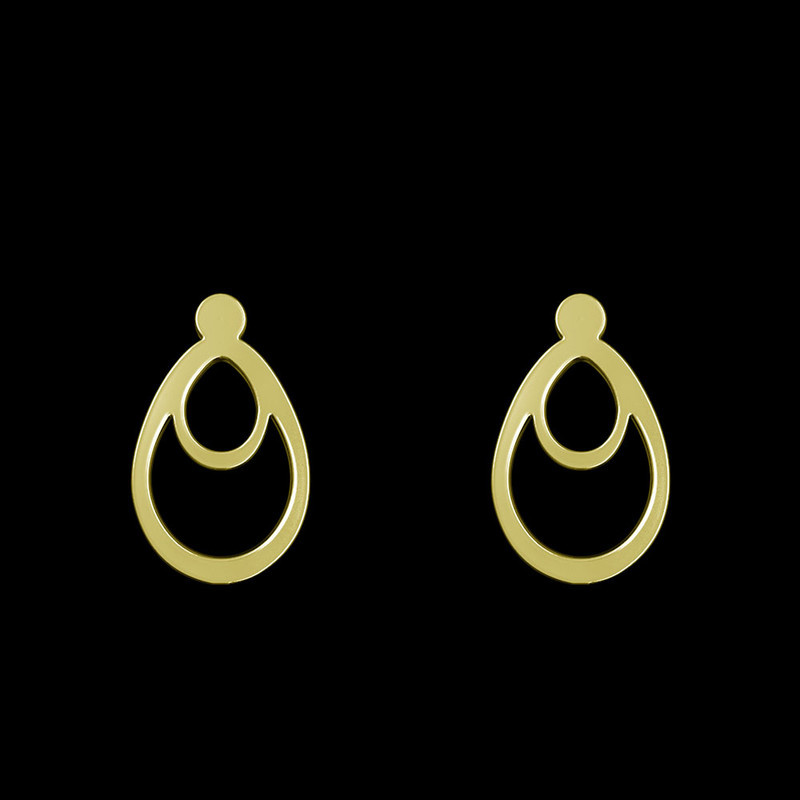 گوشواره طلا 18 عیار زنانه مدوپد مدل اشک کد GA1-11782