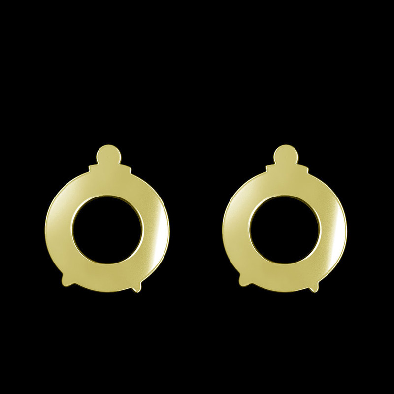 گوشواره طلا 18 عیار زنانه مدوپد مدل دایره کد GA1-11986