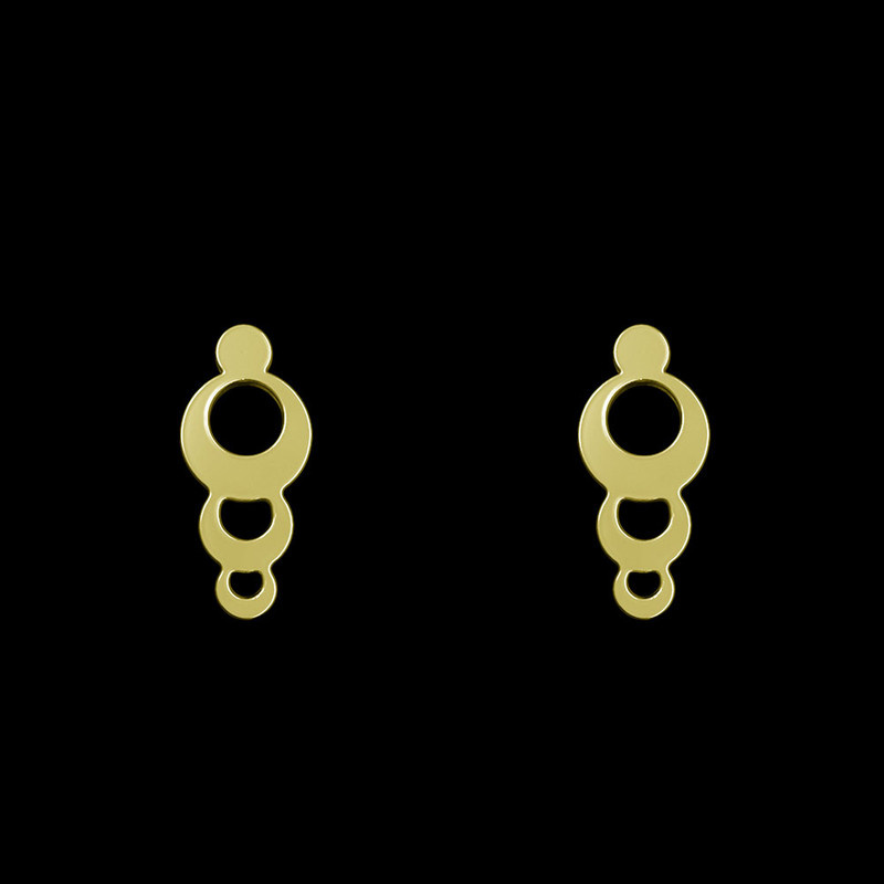 گوشواره طلا 18 عیار زنانه مدوپد مدل حلقه کد GA1-12086