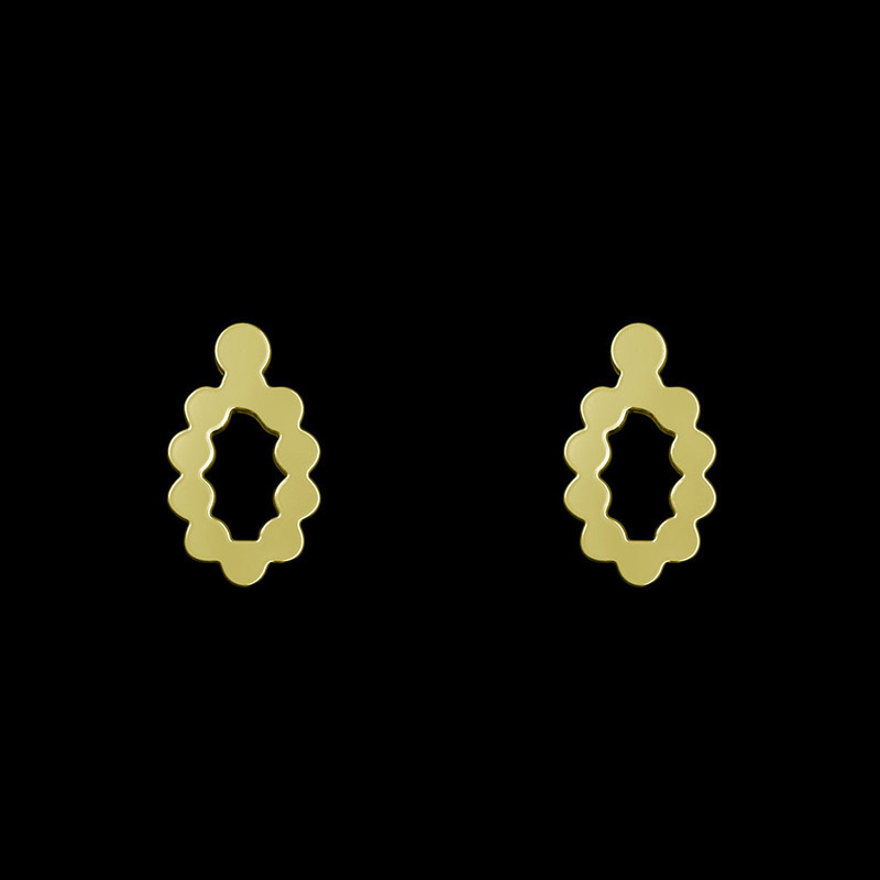 گوشواره طلا 18 عیار زنانه مدوپد مدل حلقه کد GA1-12259