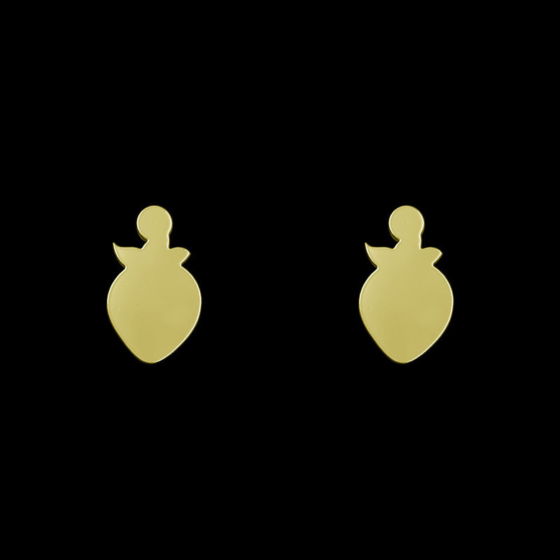 گوشواره طلا 18 عیار زنانه مدوپد مدل توت فرنگی کد GA1-12311