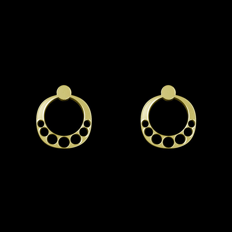 گوشواره طلا 18 عیار زنانه مدوپد مدل دایره کد GA1-12332