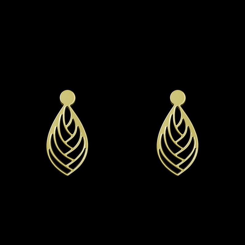 گوشواره طلا 18 عیار زنانه مدوپد مدل اشک کد GA1-12398